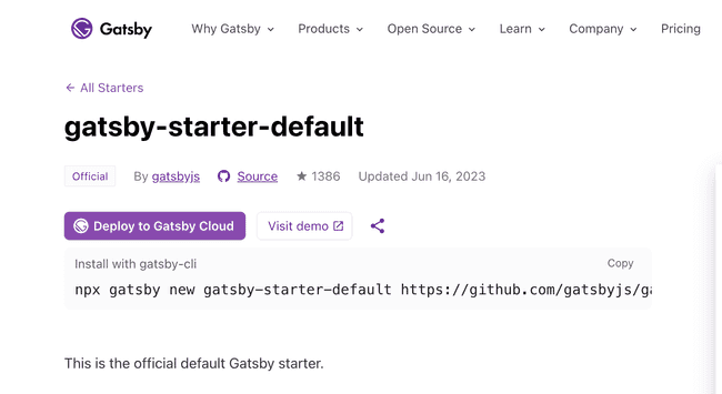 starter default